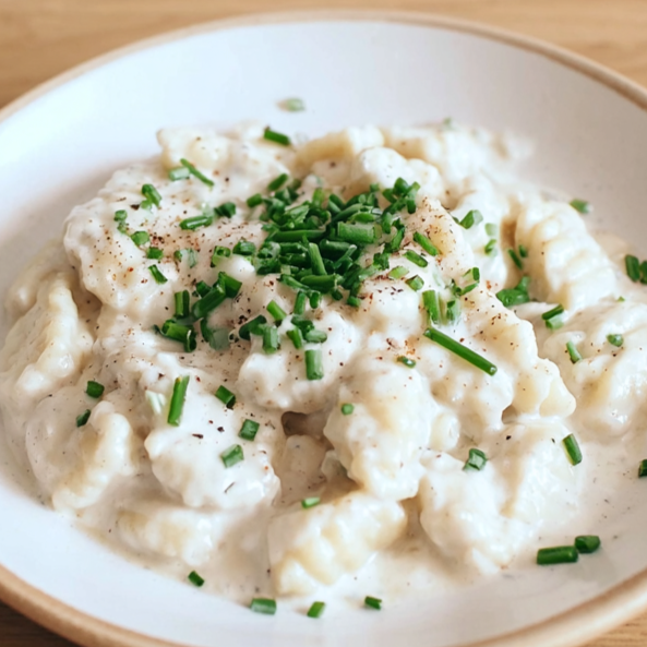 Vegánske bryndzové halušky