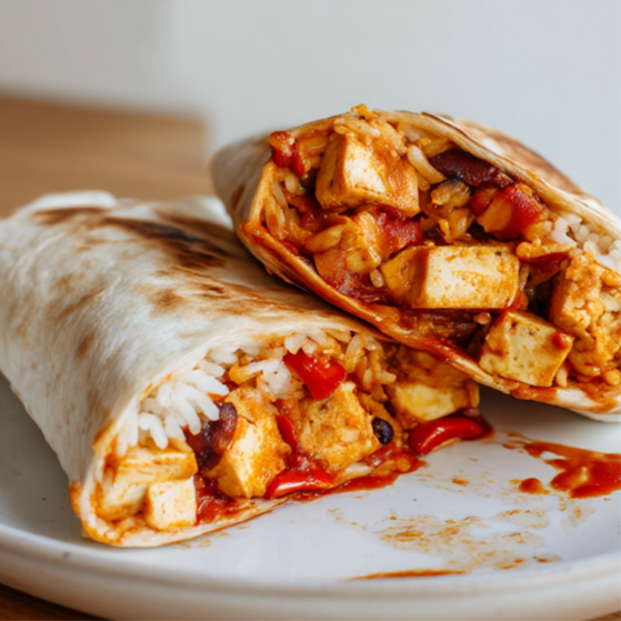 Vegan plnená tortilla