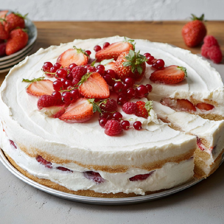 Nepečená smotanová torta