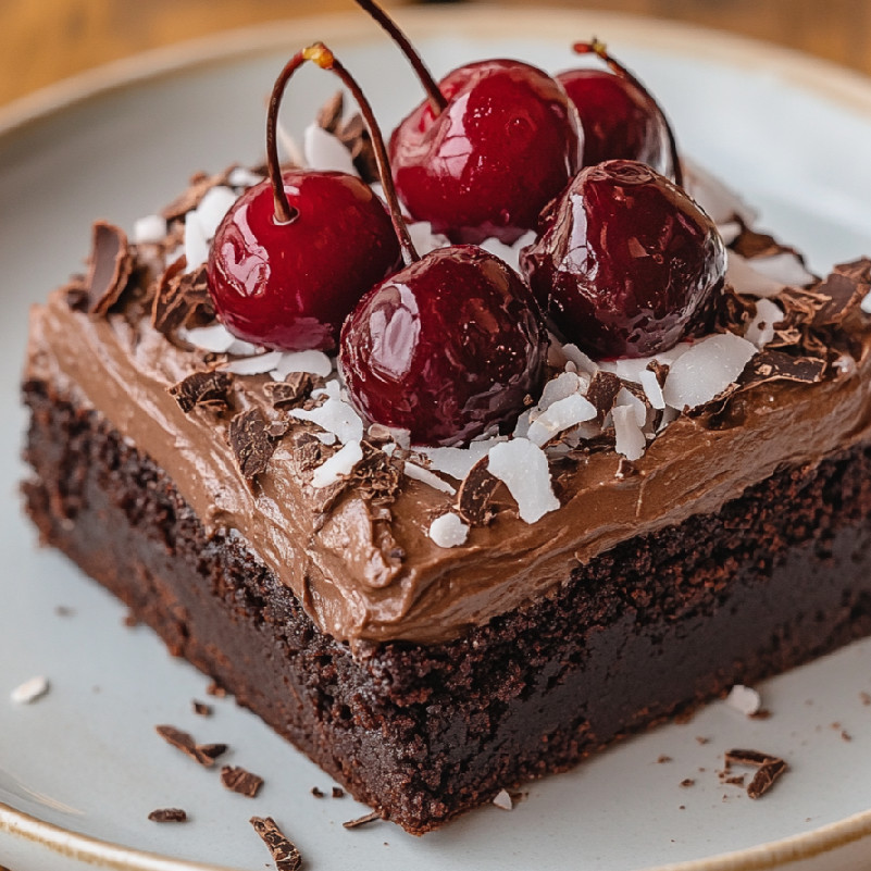 Brownie s višňovým krémom