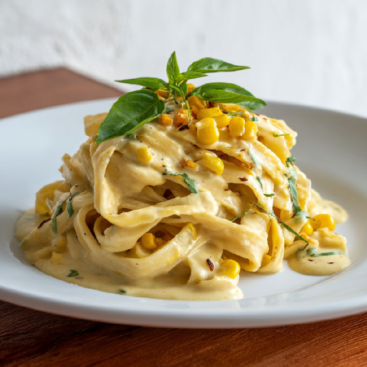 Tagliatelle s omáčkou z kukurice