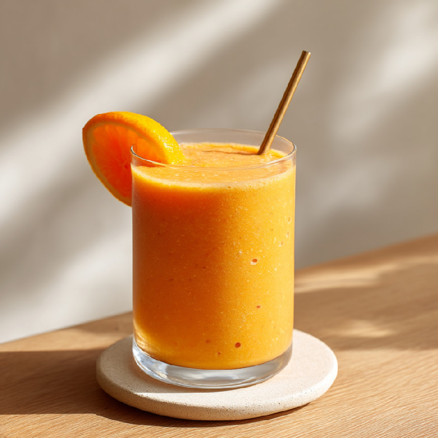 Papájové smoothie s mrkvou a pomarančom