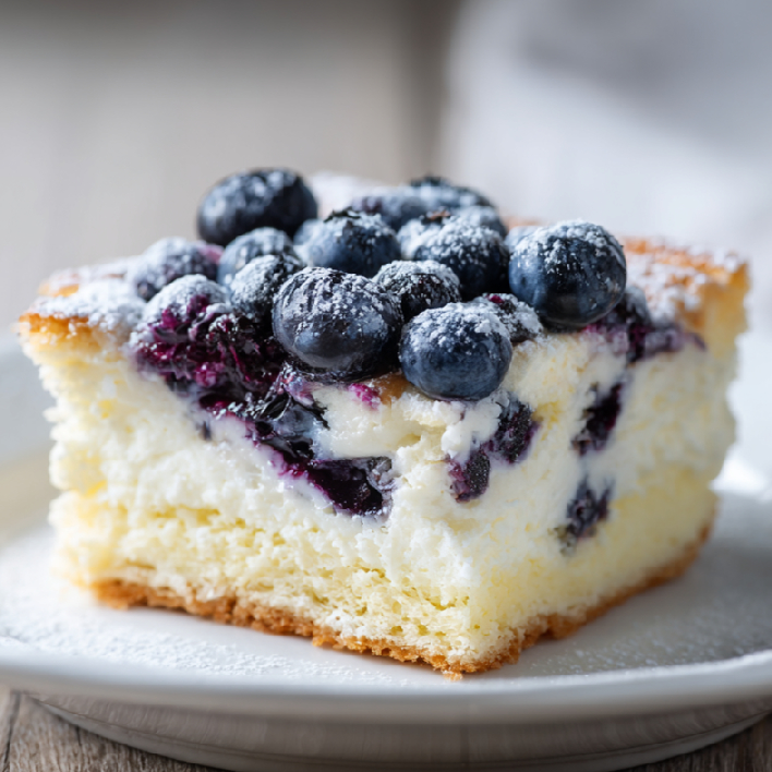 Tvarohový koláč s čučoriedkami