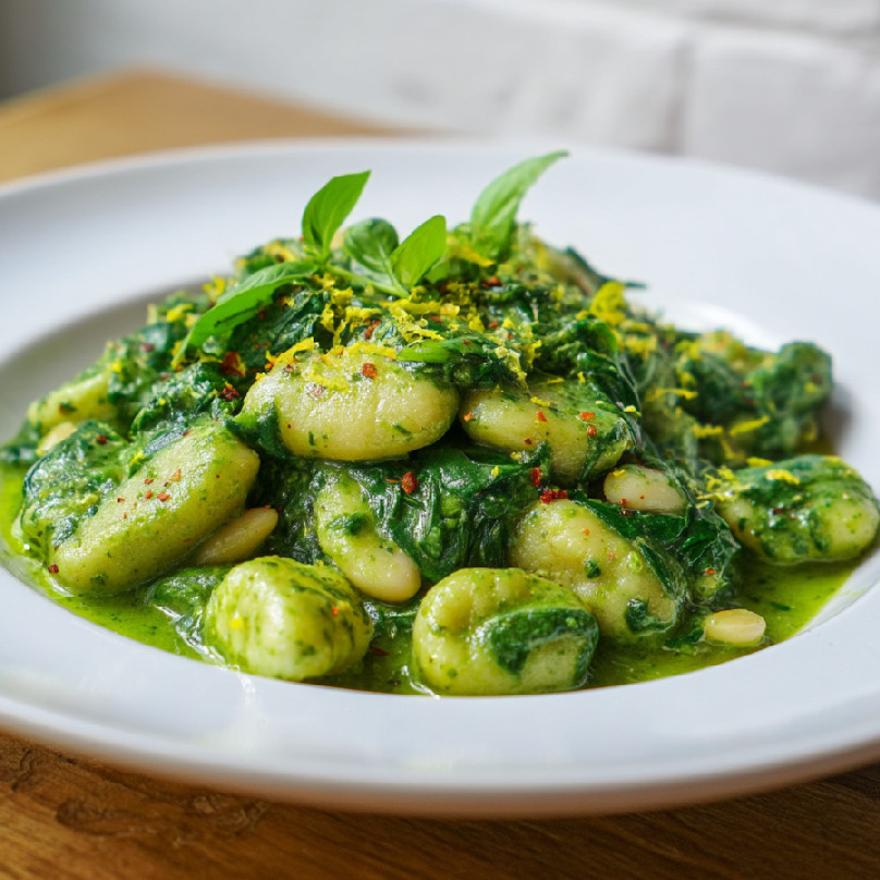 Špenátové gnocchi