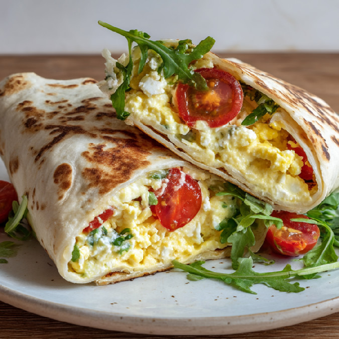 Plnená tortilla s vajíčkom